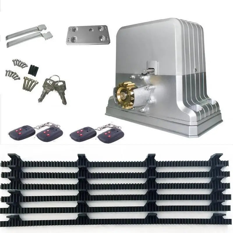 Heavy Duty 2800lbs 1500kg Electric Sliding Gate Motors/Automatic Gate Opener Engine 6m Racks 1 Photocel (GSM/RFID Keypad Optiona Vue