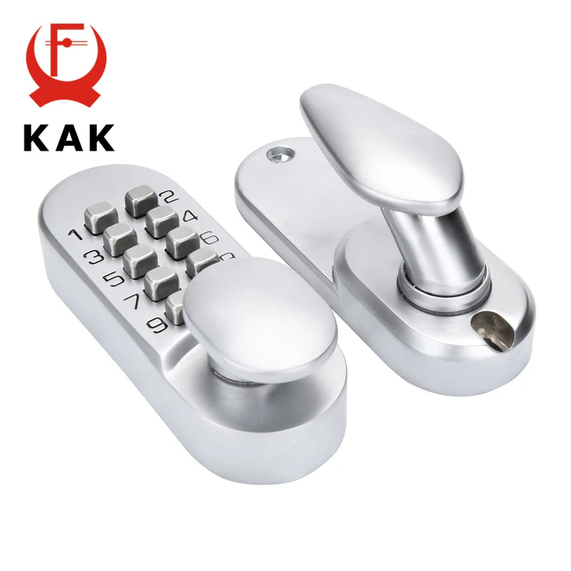 KAK Zinc Alloy Keyless Door Lock Mechanical Combination Lock Safety Code Lock for Doors Handle Door Hardware Lock Furniture Vue