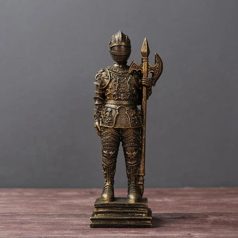 Artificial European Vintage Roman Soldier Figurines Miniatures Living Room Warrior Home Decor Resin Ornament Valentines Day Gift Vue