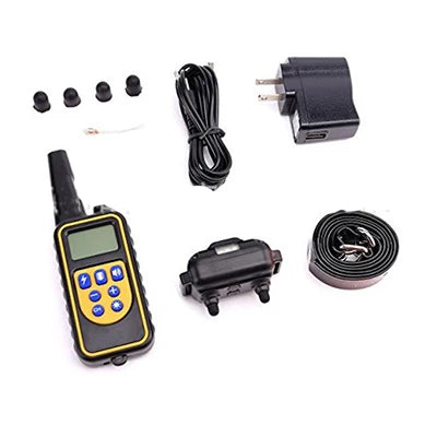 Rechargeable Waterproof Electronic Dog Training Collar Stop Barking LCD Display 800m Remote Electronic Shock Training Collars Vue black AU Plug