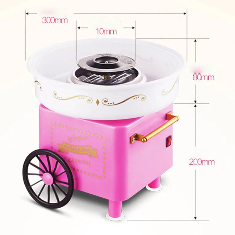Mini Cotton Candy Machine 500W Automatic Sugar Floss Maker Cotton Candy Maker Vue