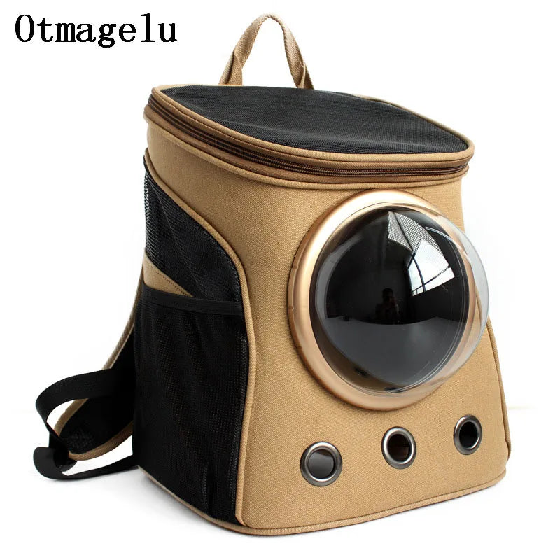 High Quality Canvas Space Capsule Car Cat Backpack Bubble Window for Kitty Puppy Small Dog Carriers Crate Outdoor Travel Bags Vue