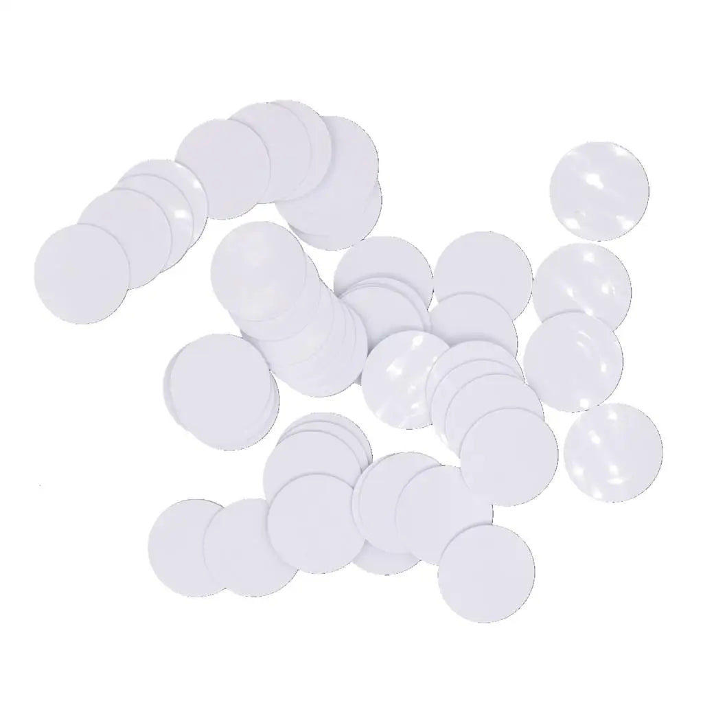 100PCS 25mm Coin Tag SL2ICS20 Chip PVC Coin Card 13.56Mhz ISO15693 Vue With Sticker