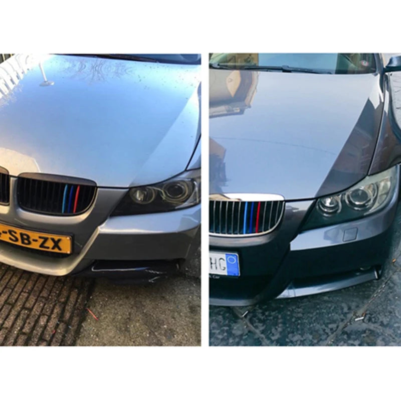Car Front Grille Trim Strips Grill Cover Sticker for BMW 3 Series 2009 to 2012 E90 E91 320 325 330 335 3D M Styling 12 Grilles Vue