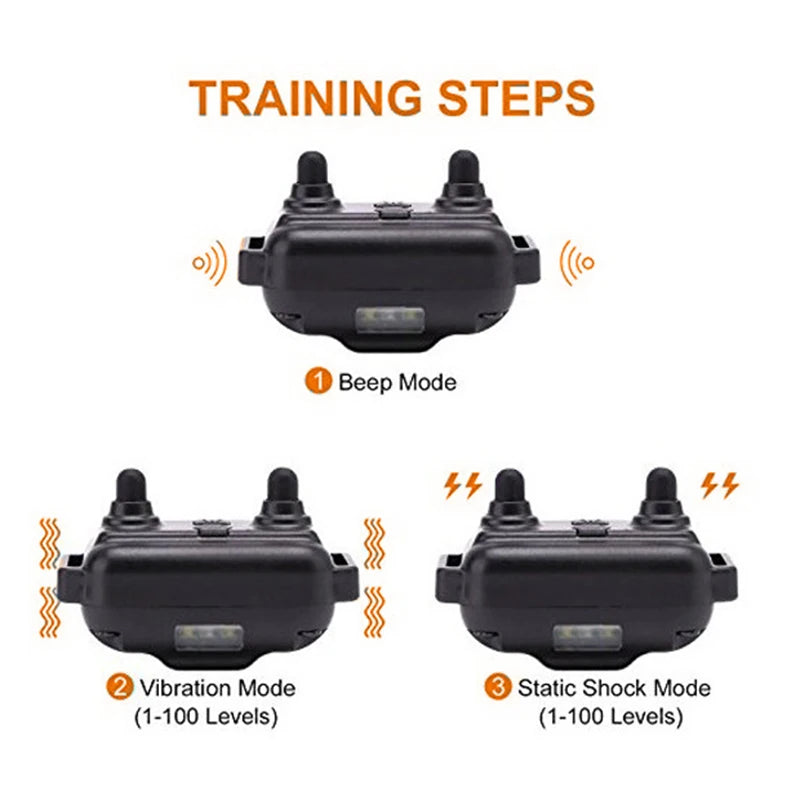Rechargeable Waterproof Electronic Dog Training Collar Stop Barking LCD Display 800m Remote Electronic Shock Training Collars Vue
