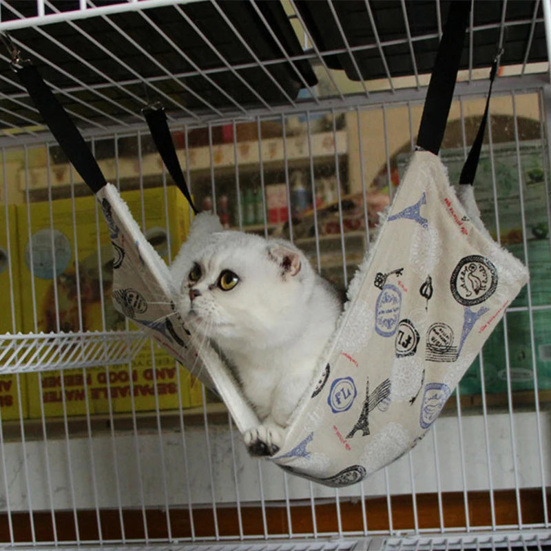Warm Hanging Cat Bed Mat Soft Cat Hammock Winter Hammock Pet Kitten Cage Small Animal Bed Cover Cushion 7 Styles Pet Supplies Vue