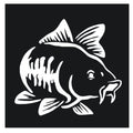 20*16cm Carp Fishing Cartoon Animal Pattern Car Sticker 7 Colors Car Window Car Body Vinyl Decal Car-Styling Auto Accessories Vue WHITE