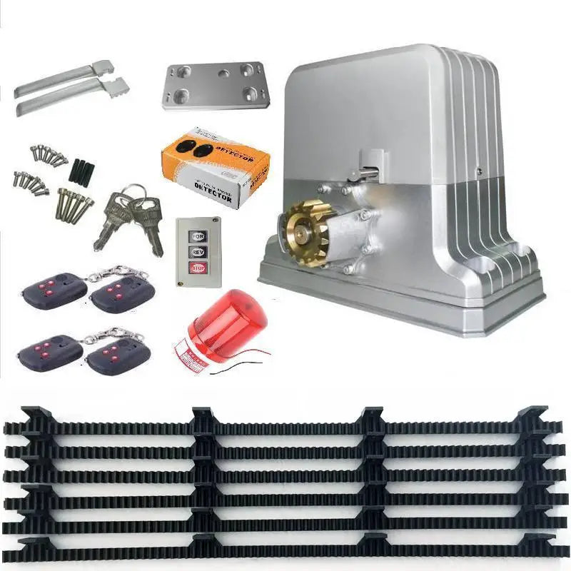 Heavy Duty 2800lbs 1500kg Electric Sliding Gate Motors/Automatic Gate Opener Engine 6m Racks 1 Photocel (GSM/RFID Keypad Optiona Vue
