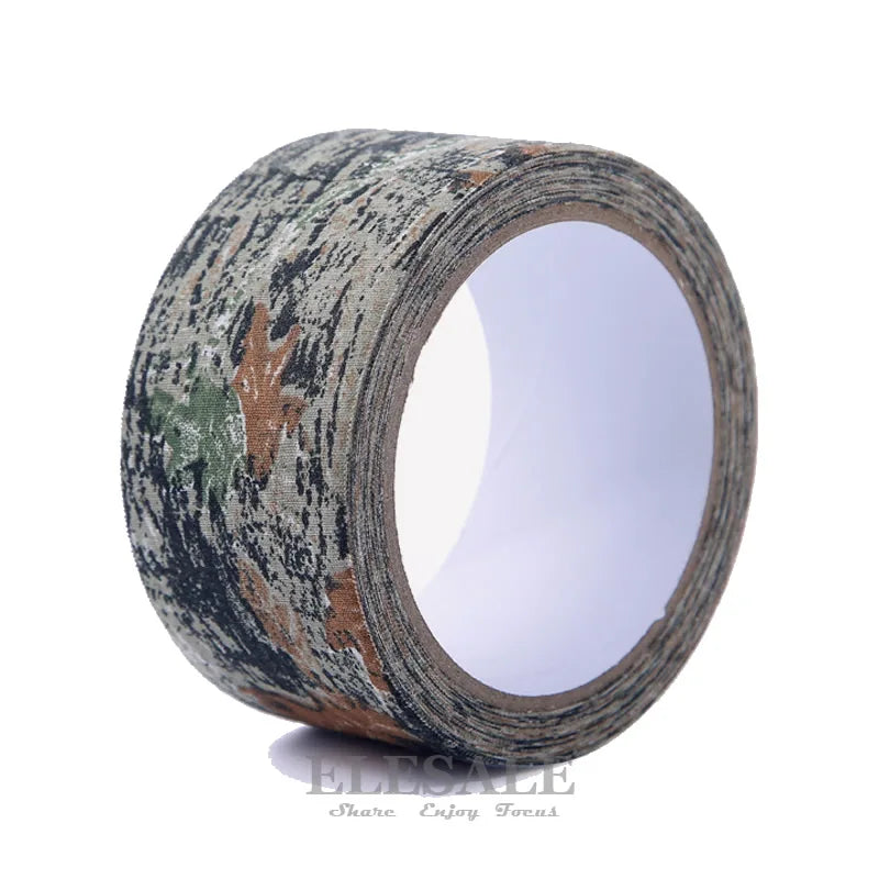 1 Roll 5cm*5m Camouflage Self-Adhesive Tape Hide Cover Anti-Skid Warning Tape For Outdoor Sports Hunting Fishing Cover Vue