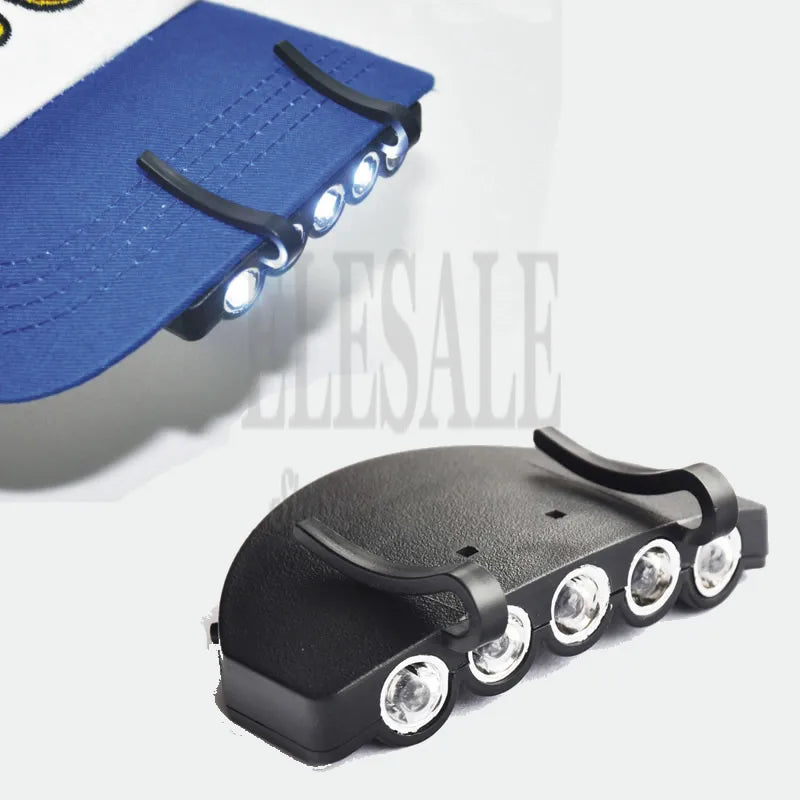 5-Led Cap Light Portable Head Lamp For Work Safety Helmet Cap Accessories Fishing Working Reading Hiking Light Vue Default Title