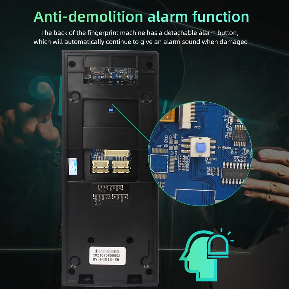 Biometric Fingerprint Employee Time Attendance Machine Access Control RFID Card 125KHZ Standalone Keypad TCP/IP or USB Port Vue