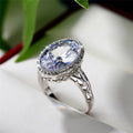 Huitan Vintage Hollow Cubic Zirconia Ring for Women Fashion Ring Vue F848 9