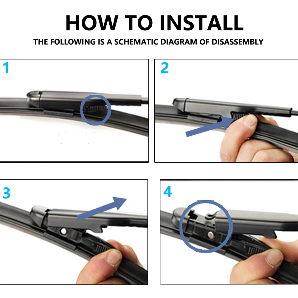 Car Wiper Blades for BMW 1 Series E81 E82 E87 E88 2004~2011 Windshield Wipers 118d 118i 120i 120d 123d 125i 128i 135i 116i 116d Vue