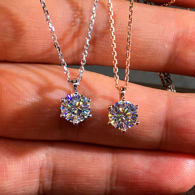 Huitan 6-Prong Crystal Zirconia Pendant Necklace – Women Pendant Necklace Vue