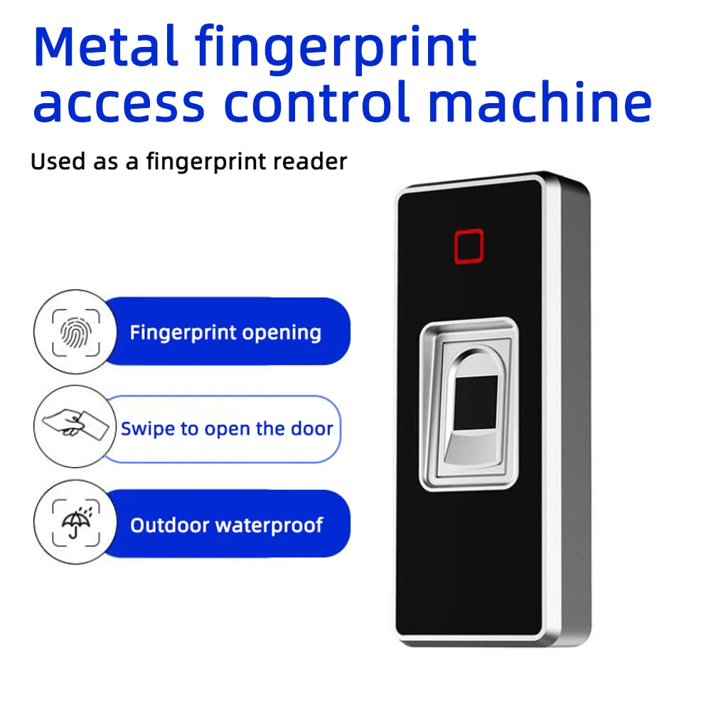 F6 RFID EM Standalone Access Control System Waterproof IP66 125Khz Fingerprint Reader 500 Users 200 Stored Fingerprints Vue