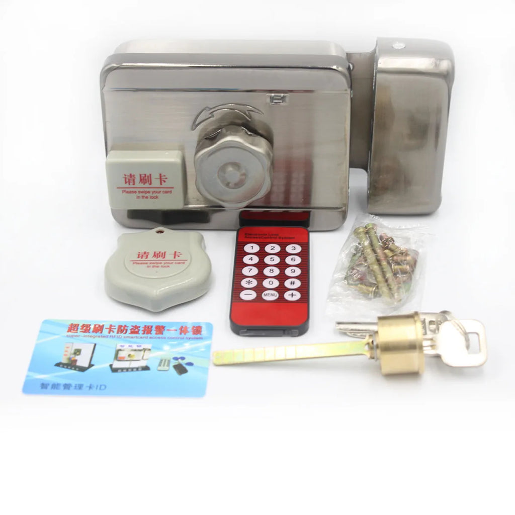 Electronic RFID Door Gate Lock, Smart Electric Strike Lock, Magnetic Induction Door Entry Access Control System, DC 12V Vue