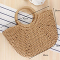 Summer Handmade Bags Women Beach Weaving Ladies Straw Bag Wrapped