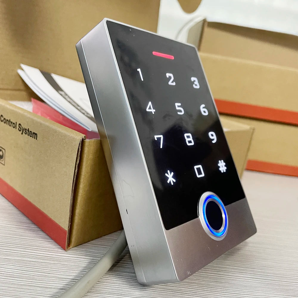 WiFi Tuya App Door Opener Waterproof Fingerprint Access Control System Standalone Keypad RFID Card Access Controller Vue