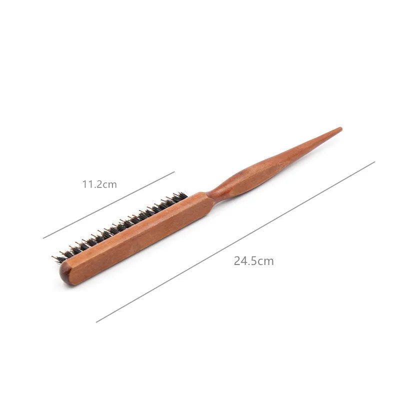 Professional Salon Teasing Back Hair Brushes Wood Slim Line Comb Hairbrush Extension Hairdressing Styling Tools DIY Kit 1 PCS Vue