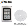 RT380 RFID Access Control Machine Metal Waterproof 1000 Users Card Reader Wiegand Waterproof Door Access Control System Vue IC Version 10 cards