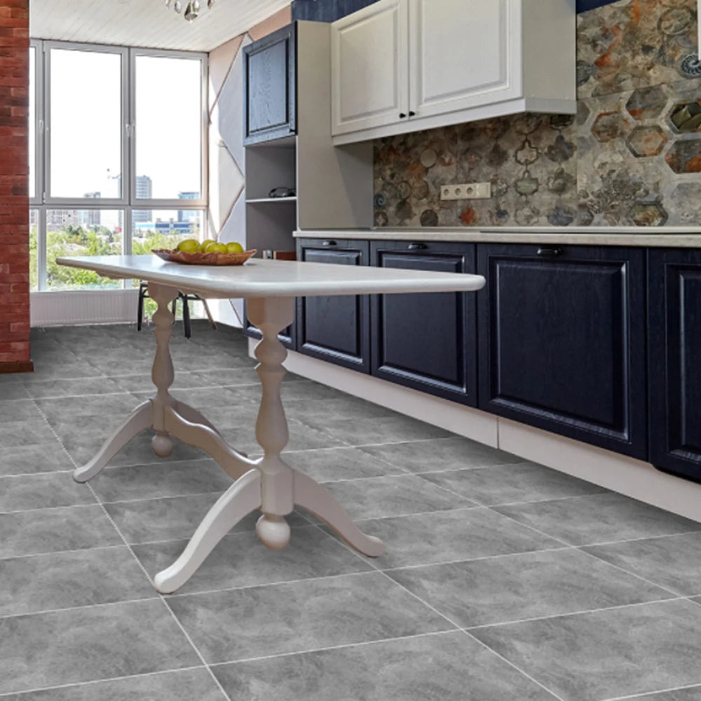1/3/6pcs Gray Cement Self-Adhesive Floor Stickers 30x60cm Waterproof Bath Kitchen Stairs Tile Peel & Stick Wall Sticker Vue