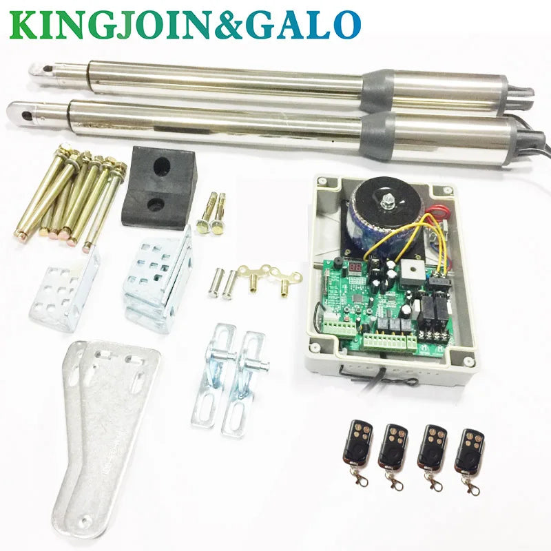 Easy Install Automatic Swing Gate Dual Arms Swing Gate Opener with 4 Transmitters 1 Pair of Photocells 1 Alarm Light Vue