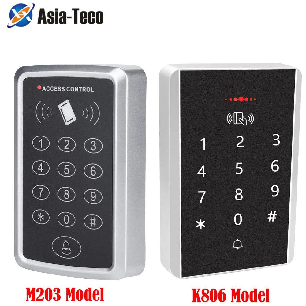 125KHz RFID Access Control Keypad Machine Rainproof Cover EM Card Reader For Door Access Control System Lock Opener Vue