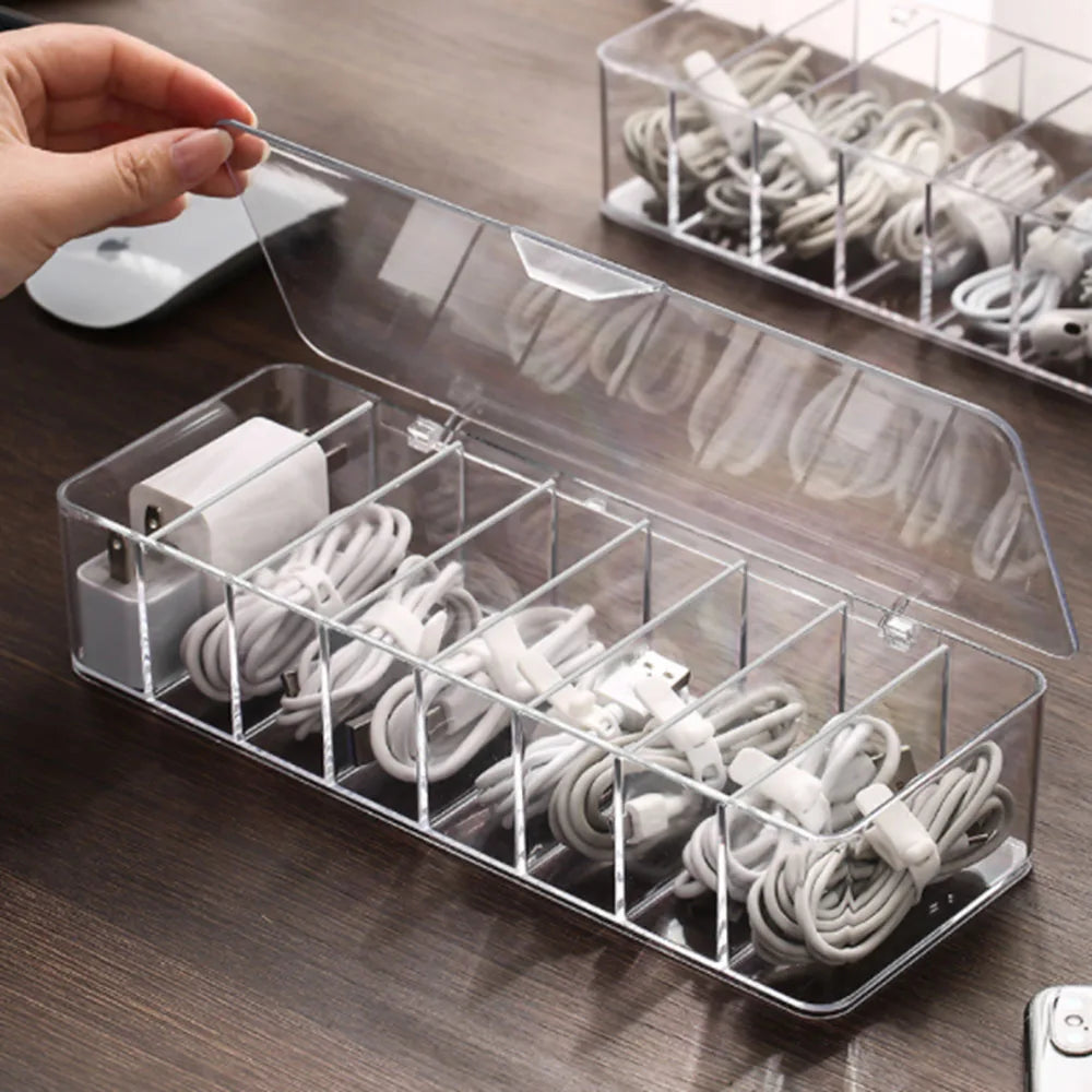 Cable Storage Box Power Strip Wire Case Anti Dust Charger Socket Organizer Network Line Storage Bin Charger Wire Management Vue Default Title