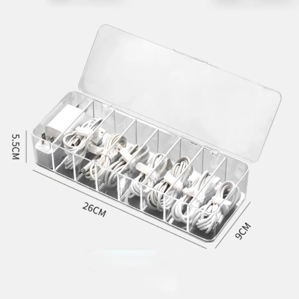 Cable Storage Box Power Strip Wire Case Anti Dust Charger Socket Organizer Network Line Storage Bin Charger Wire Management Vue