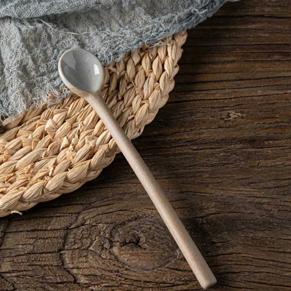Cooking Ceramic Dessert Seasoning Tableware Coffee Tea Stirring Tools Kitchen Accessories Tea Spoons Coffee Spoons Vue