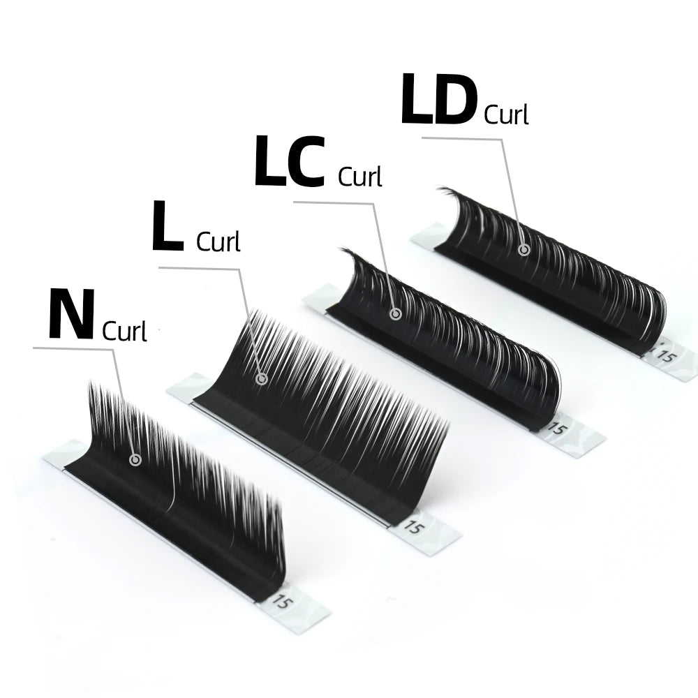 NAGARAKU Mix Eyelash Extension Makeup L LC N Curls Mix 7-15mm 16 Lines Synthetic Mink Individual Eyelashes High Quality Lashes Vue