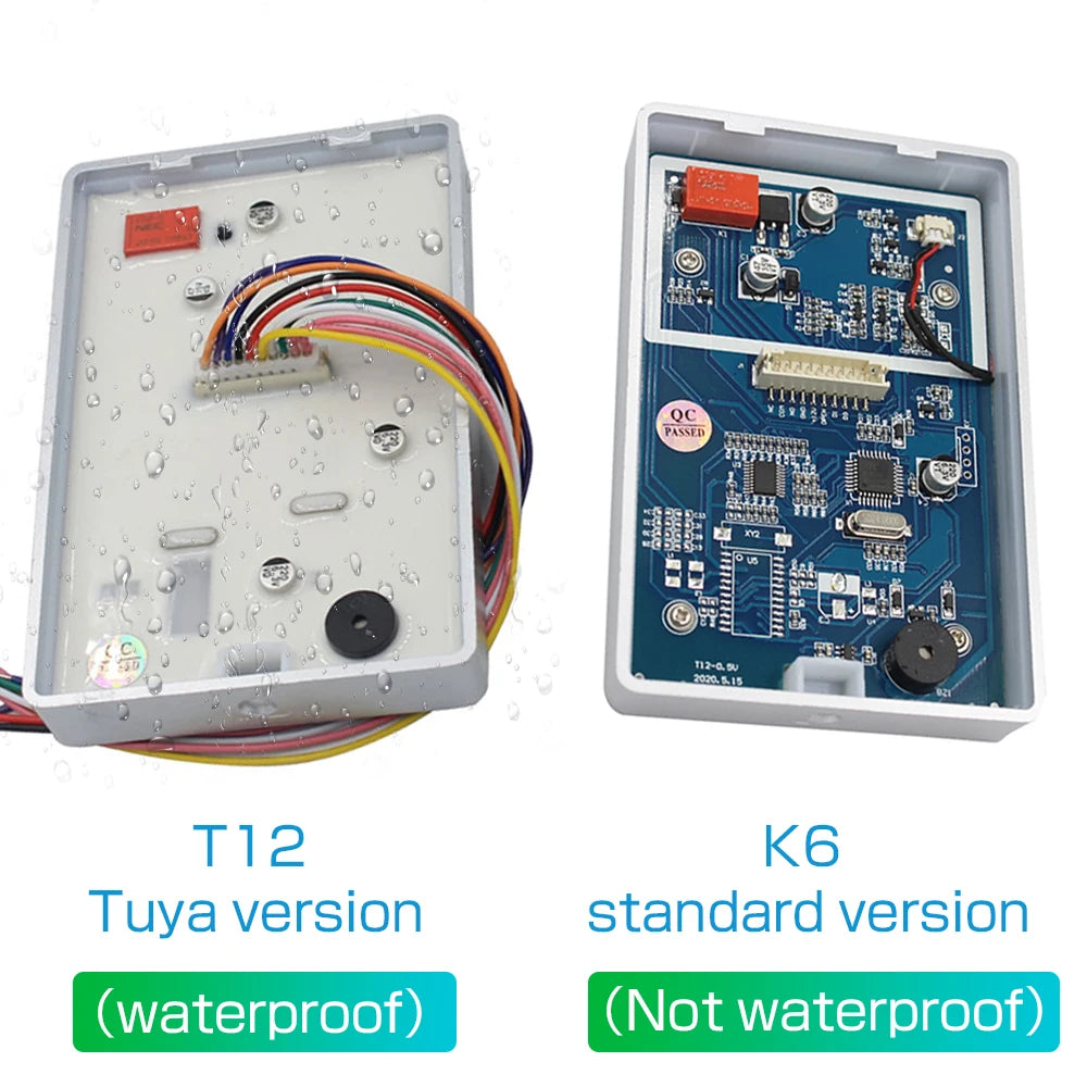 Waterproof WiFi Tuya App Backlight Touch 125khz RFID Card Access Control Keypad WG26 Output Alarm Management Card Support Vue