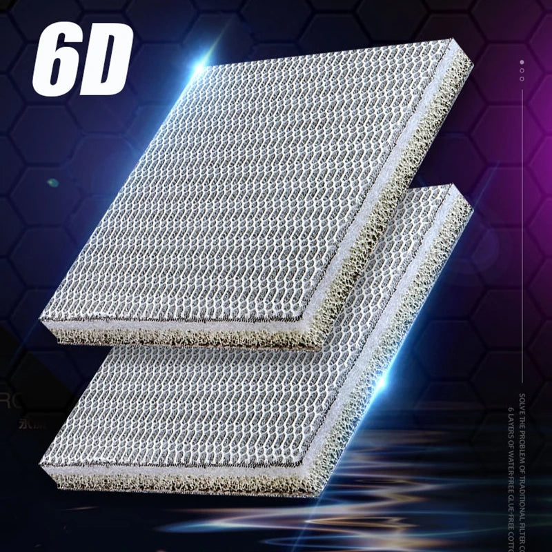NEW 6D/5D 6Layers Fish Tank Filter Sponge No Glue Foam Biochemical Cotton Aquarium Filtration Accessories Vue 2cm 6D 200x40cm