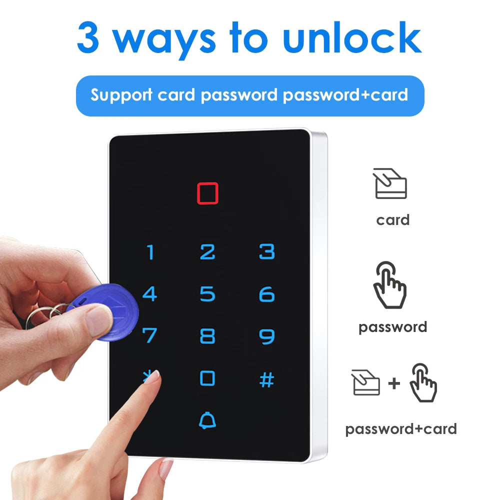 Tuya WiFi Smart Door Lock Standalone Keypad 125Khz Card Access Control System IP68 Waterproof for Home Security Vue