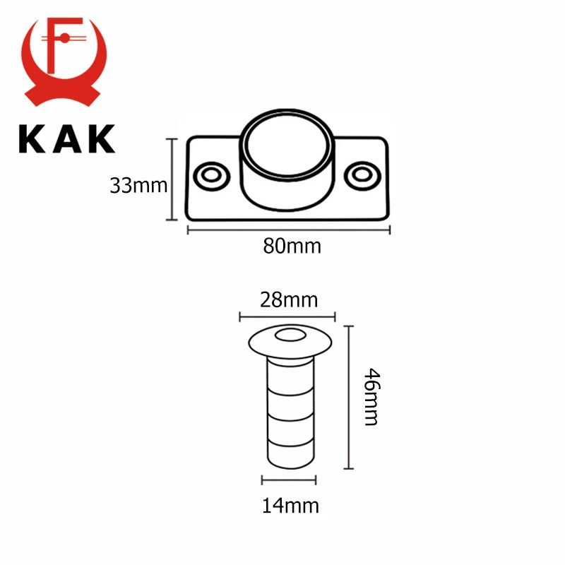 KAK Brass Door Stops Heavy Duty Door Holder Magnetic Invisible Door Stopper Catch Hidden Stainless Steel Door Stop Hardware Vue