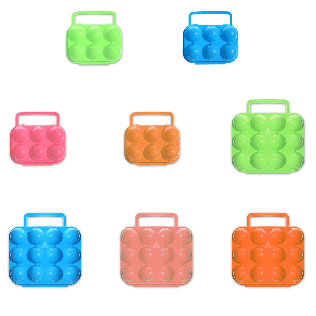 Plastic Egg Holder Storage Box – 6 or 12 Grid Egg Carrier Egg Storage Container Vue
