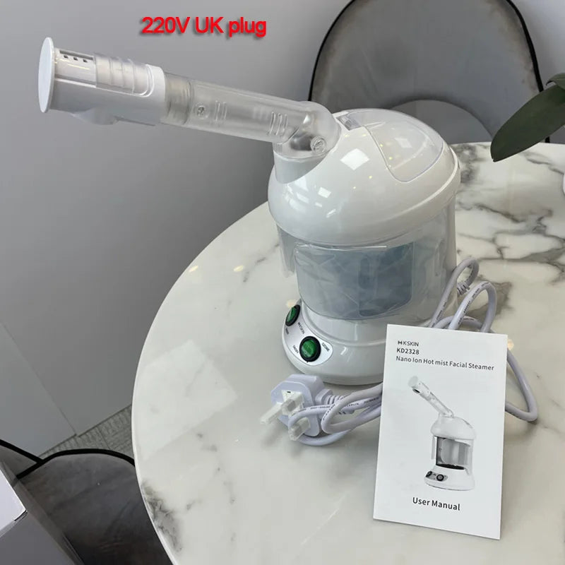 Portable Facial Steamer & Nano Mist Sprayer | Skin Care Vaporizer Facial Steamer Vue 220V UK plug