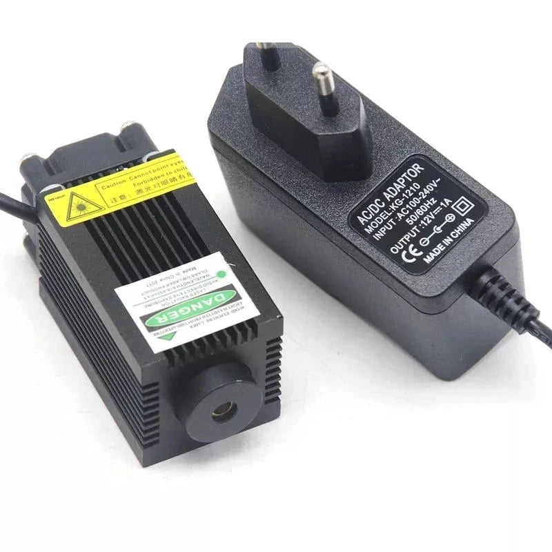 Powerful 532nm 100mW 33x55mm Green Laser Diode Module Dot Lights LED Light With 12V Adapter Vue