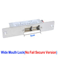 DC 12V Access control Electric Strike Lock Narrow Wide Type Electric Door Lock Wood Metal Door NO NC Mode Fail Secure Fail Safe Vue Wide mouth-NO