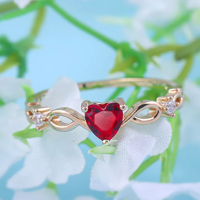 Huitan Heart Ring for Women – Cubic Zirconia Fashion Ring Fashion Ring Vue