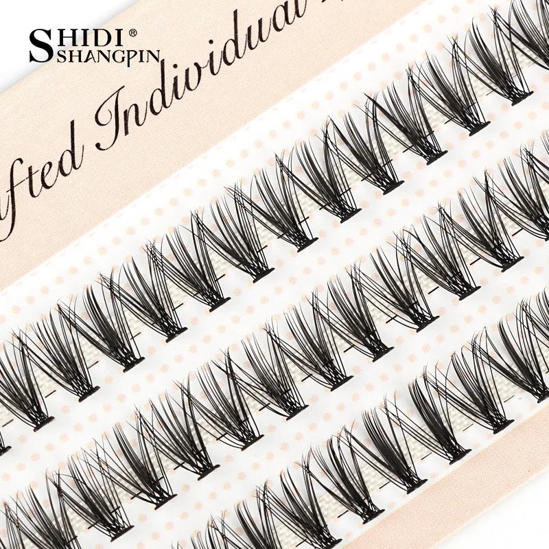 SHIDISHANGPIN 60 PCS Eyelashes 0.1mm Individual Eyelashes C Curl 8 10 12mm Lashes Individual Lashes Makeup Eyelash Extension Vue C 12mm 20D