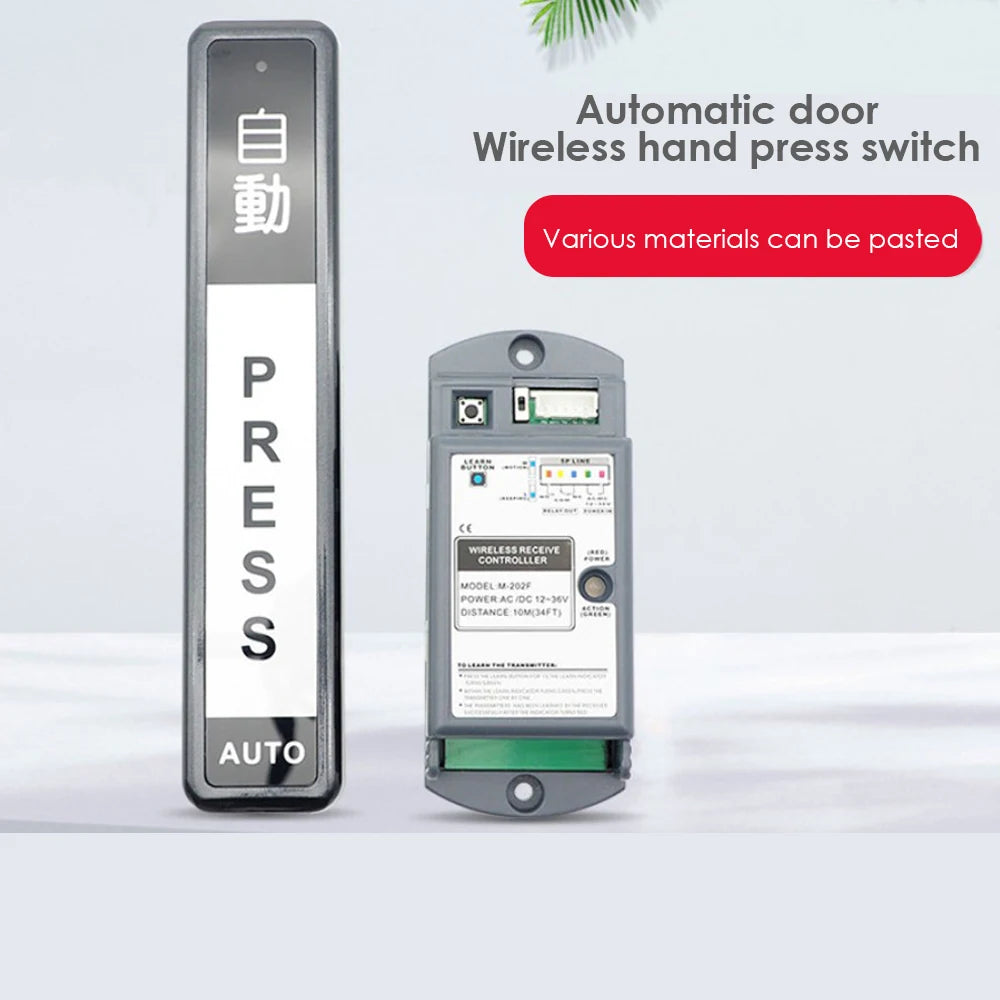 Automatic door access control wireless hand pressure switch touch sensor door access button wireless remote control switch Vue