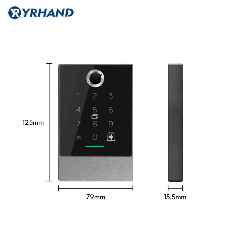 Smart Phone Bluetooth TTlock App Control Door Access Control System Fingerprint Card Reader Vue