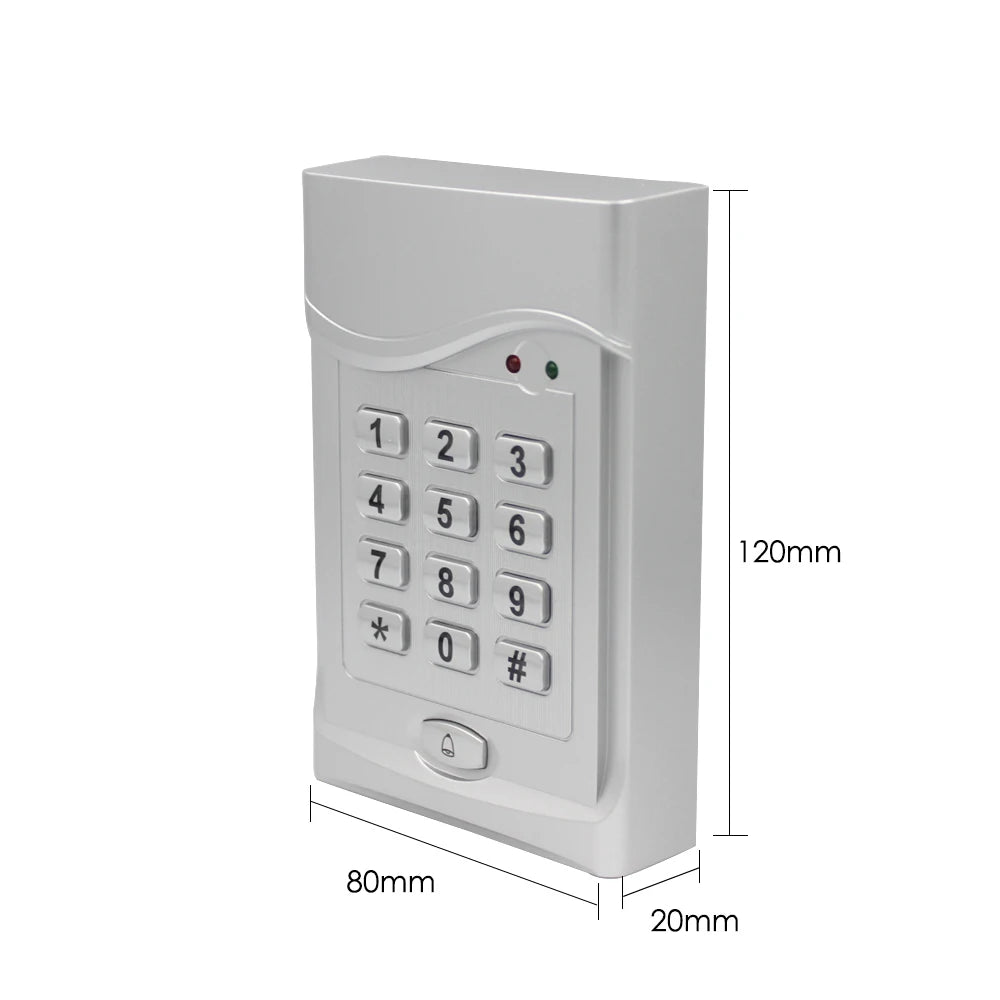 125Khz RFID Access Control Keypad digital 6000 user Standalone Access Controller panel Card Reader Door Lock opener Vue