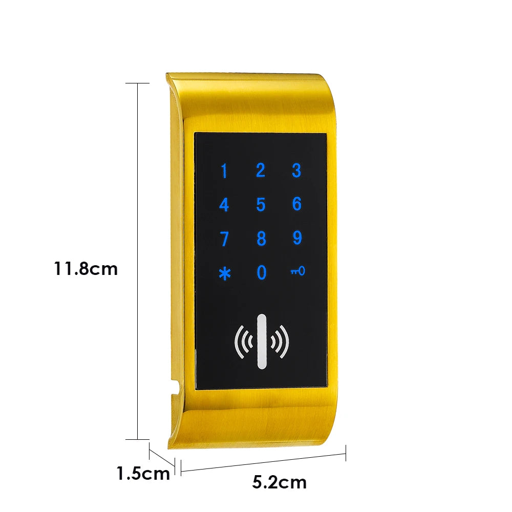 Metal Digital Keyless Touch Keypad Sauna Cabinet Lock RFID Card Key Electronic Password Lock for Home Security Vue