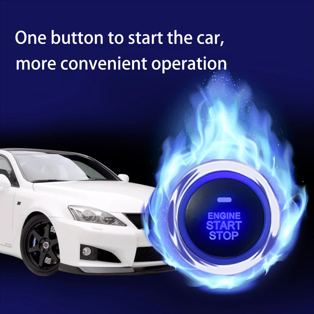 GIORDON Car Alarm Start Stop Button Engine Keyless Entry System Push Button Starter Stop Auto Vue