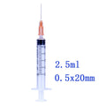 40pcs 2.5ml Disposable Plastic Veterinary Syringe With Needles For Pet Farm Animal Cat Dog Pig Cattle Sheep Horses Vue Default Title