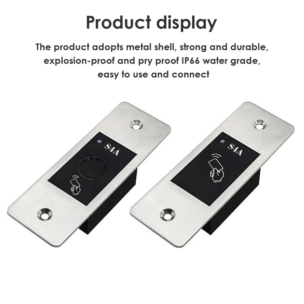 9-18V RFID Reader Keyless Door Opener Metal Access Control Scanner 100 Users Mini IP66 Waterproof Embedded Fingerprint Reader Vue