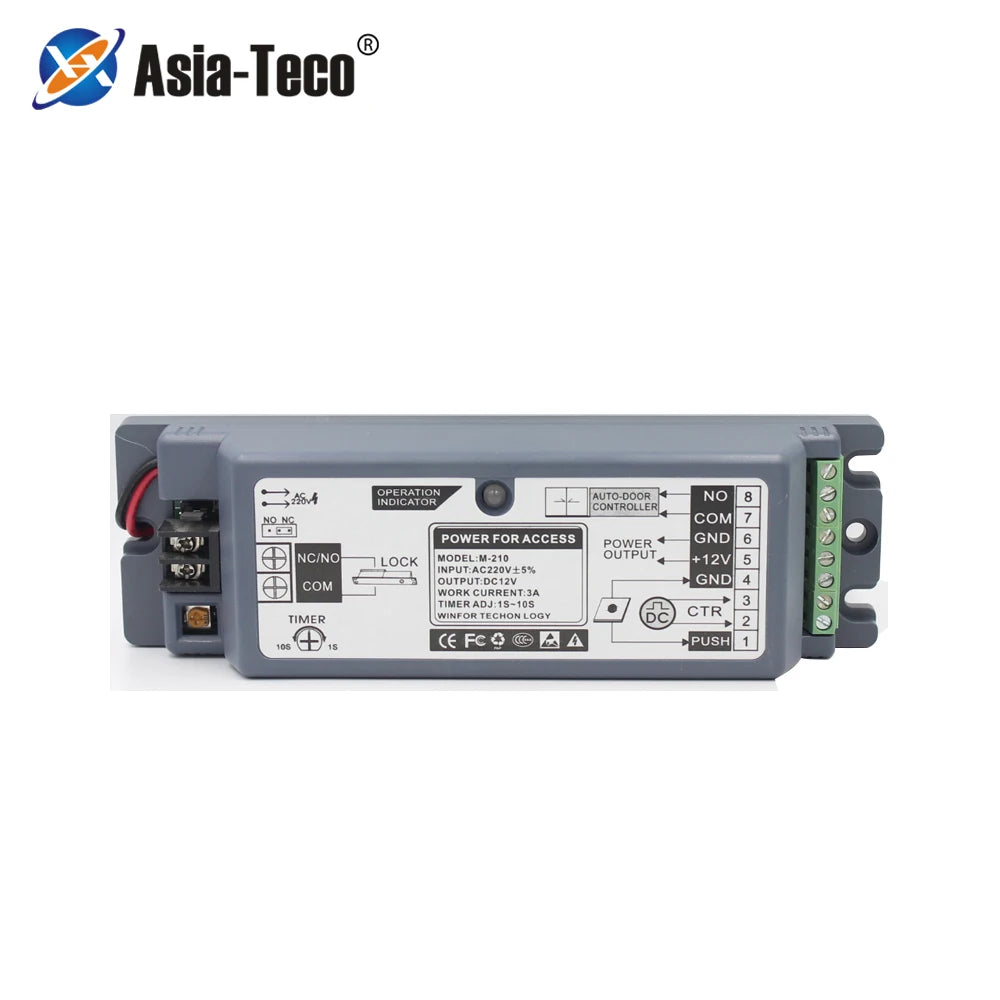 Door Access Control System Switch Power Supply 3A Time Delay Adjustable AC220V Input NO/NC Output for Access Control system Vue