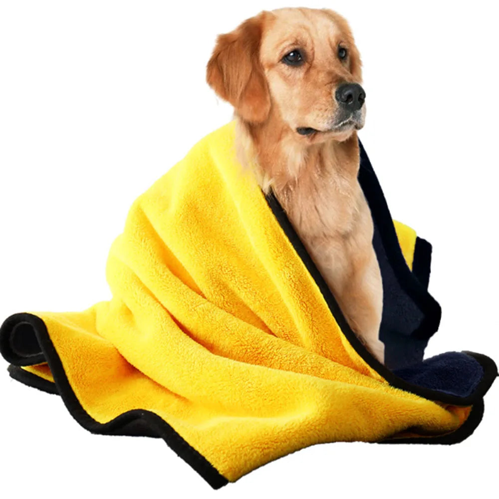 Absorbent Towel Pet Dog Cat Dry Superabsorbent Fiber Artifact Supplies Quick-drying With a bath Towel Vue